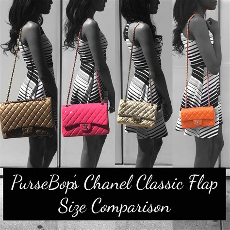 chanel flap bag sizes in inches|chanel flap bag size comparison.